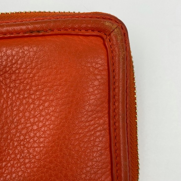Tory Burch Amanda Zip Around Continental Wallet in Orange - Picture 11 of 11